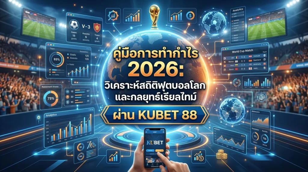 คู่มือการทำกำไร 2026: วิเคราะห์สถิติฟุตบอลโลกและกลยุทธ์เรียลไทม์ผ่าน KUBET 88