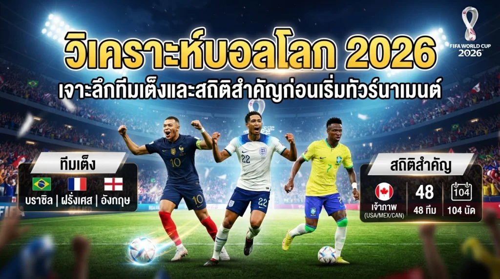 วิเคราะห์บอลโลก 2026: เจาะลึกทีมเต็งและสถิติสำคัญก่อนเริ่มทัวร์นาเมนต์